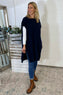 Jocelyn Long Knit Jumper Vest Navy