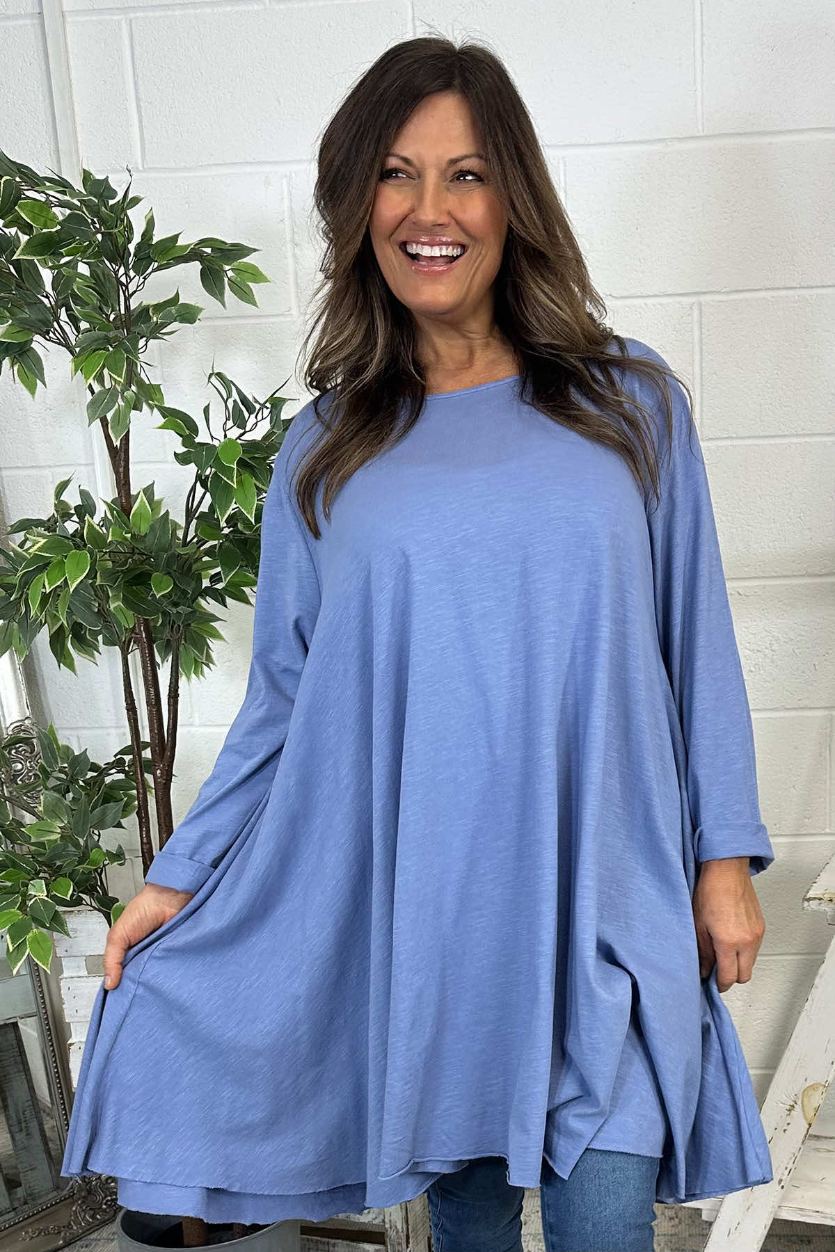 Portofino Cotton Tunic Blue