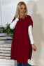 Jocelyn Long Knit Jumper Vest Wine