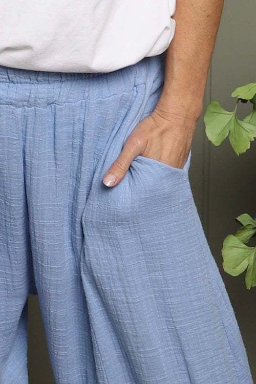 Ratana Cotton Trousers Powder Blue - Image 3