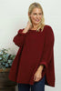 Selene Needlecord Pocket Top Wine