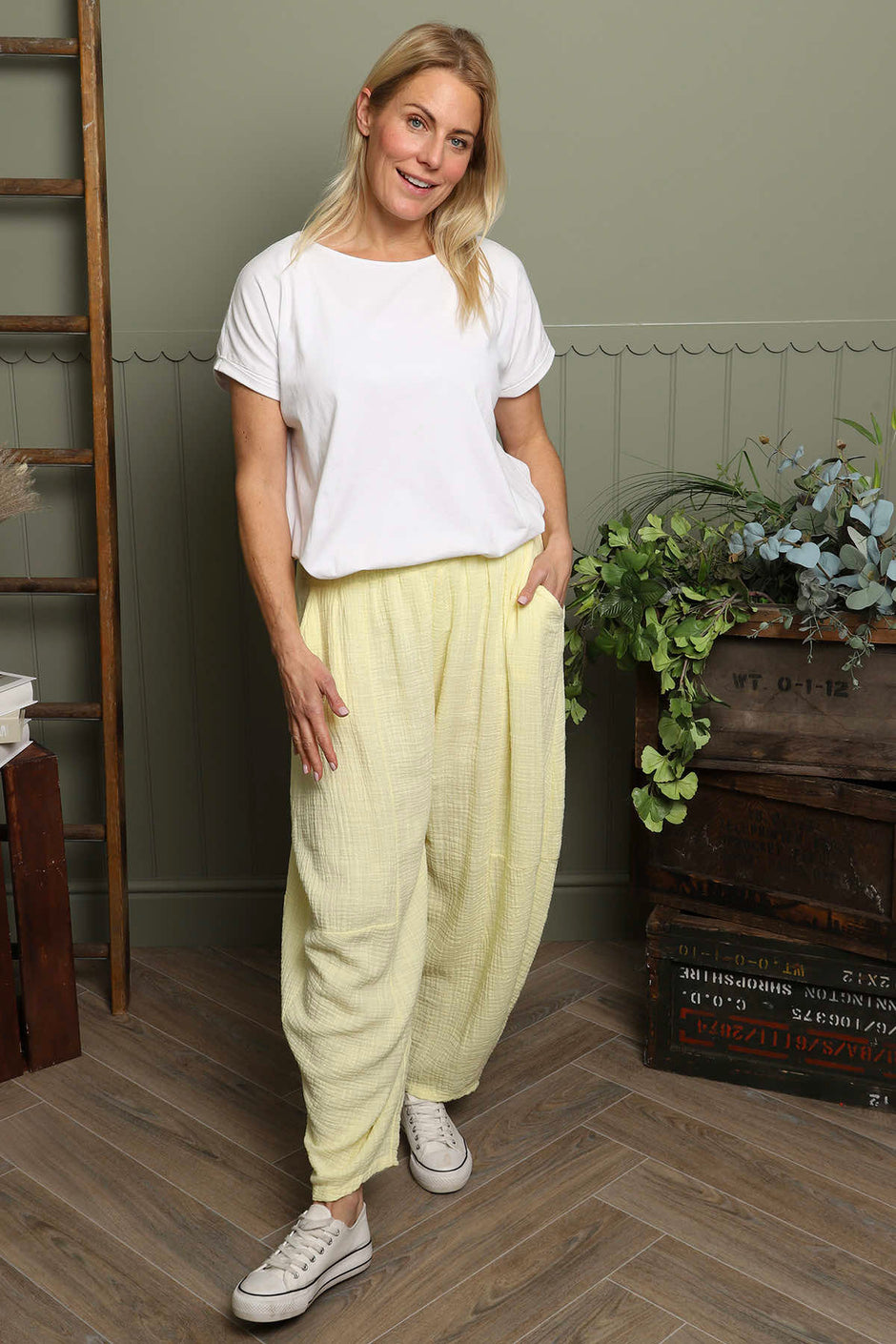 Ratana Cotton Trousers Yellow