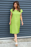Mabel Cap Sleeve Linen Dress Olive