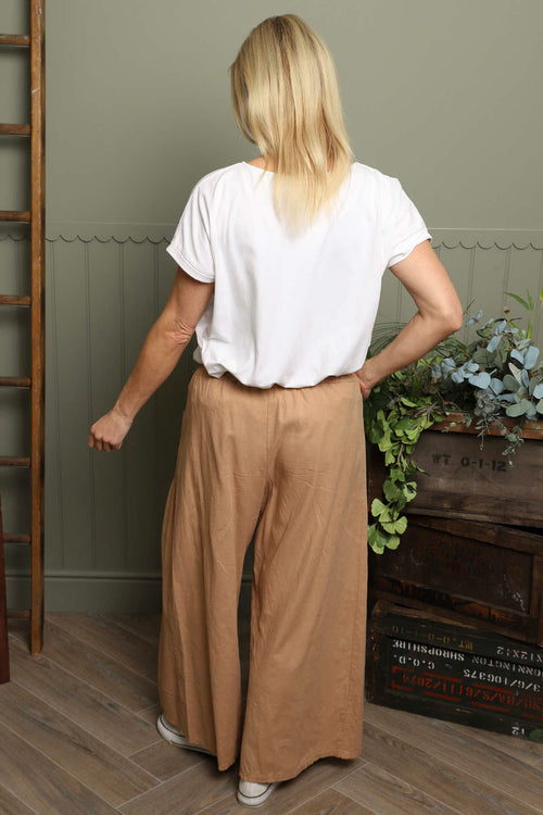Aitana Pocket Linen Trousers Camel - Image 4