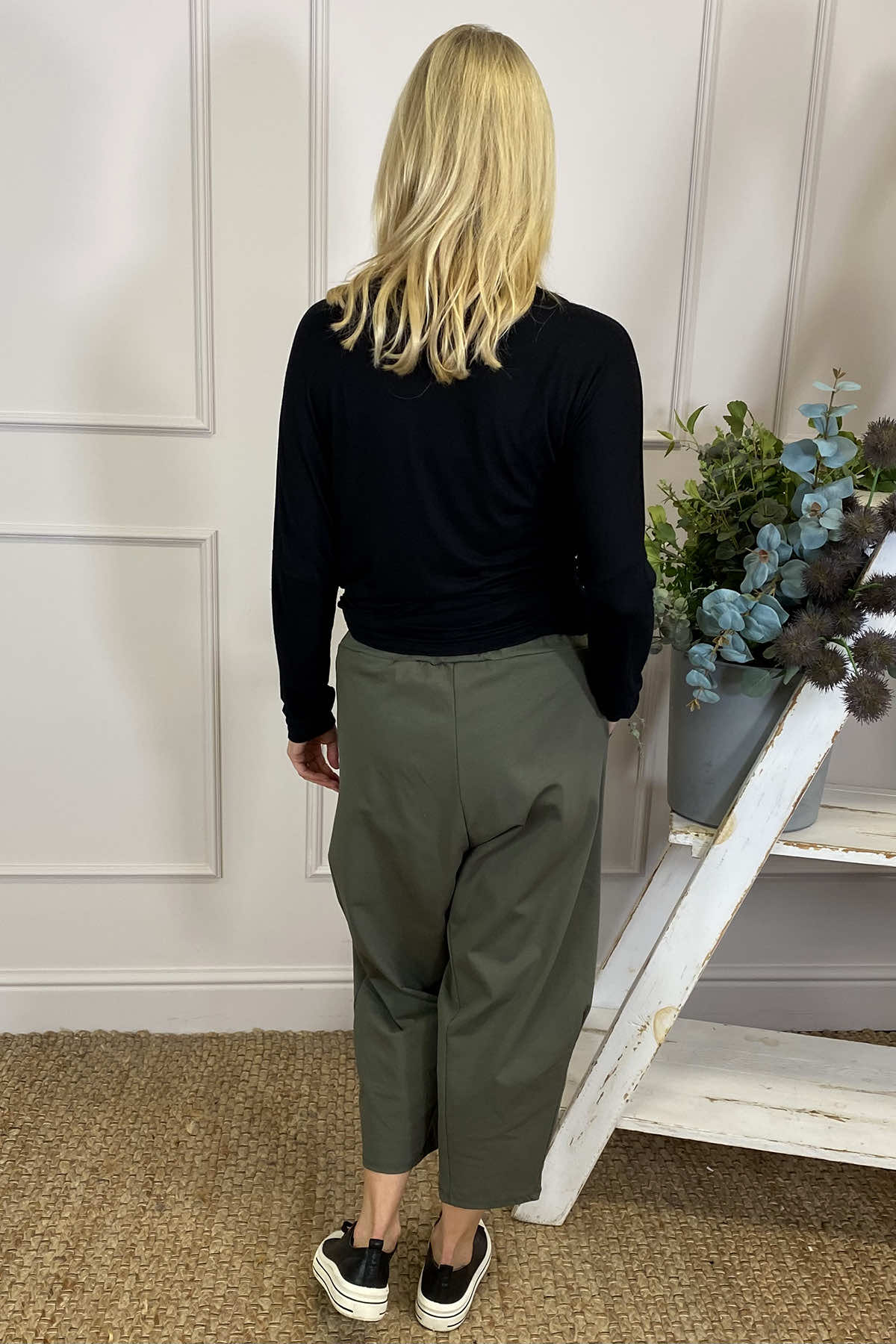 Rosie Two Pocket Cotton Trousers Khaki