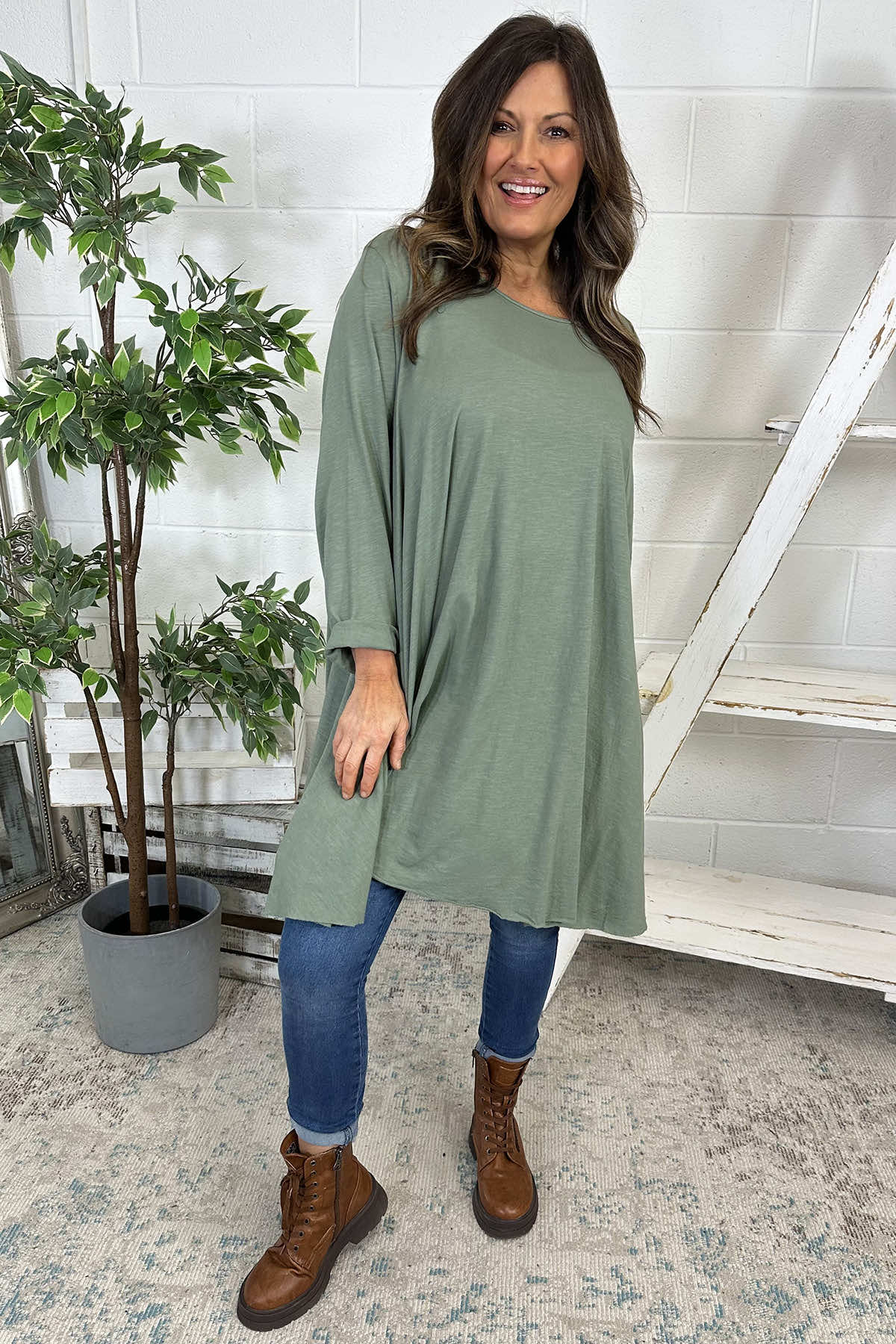 Portofino Cotton Tunic Khaki