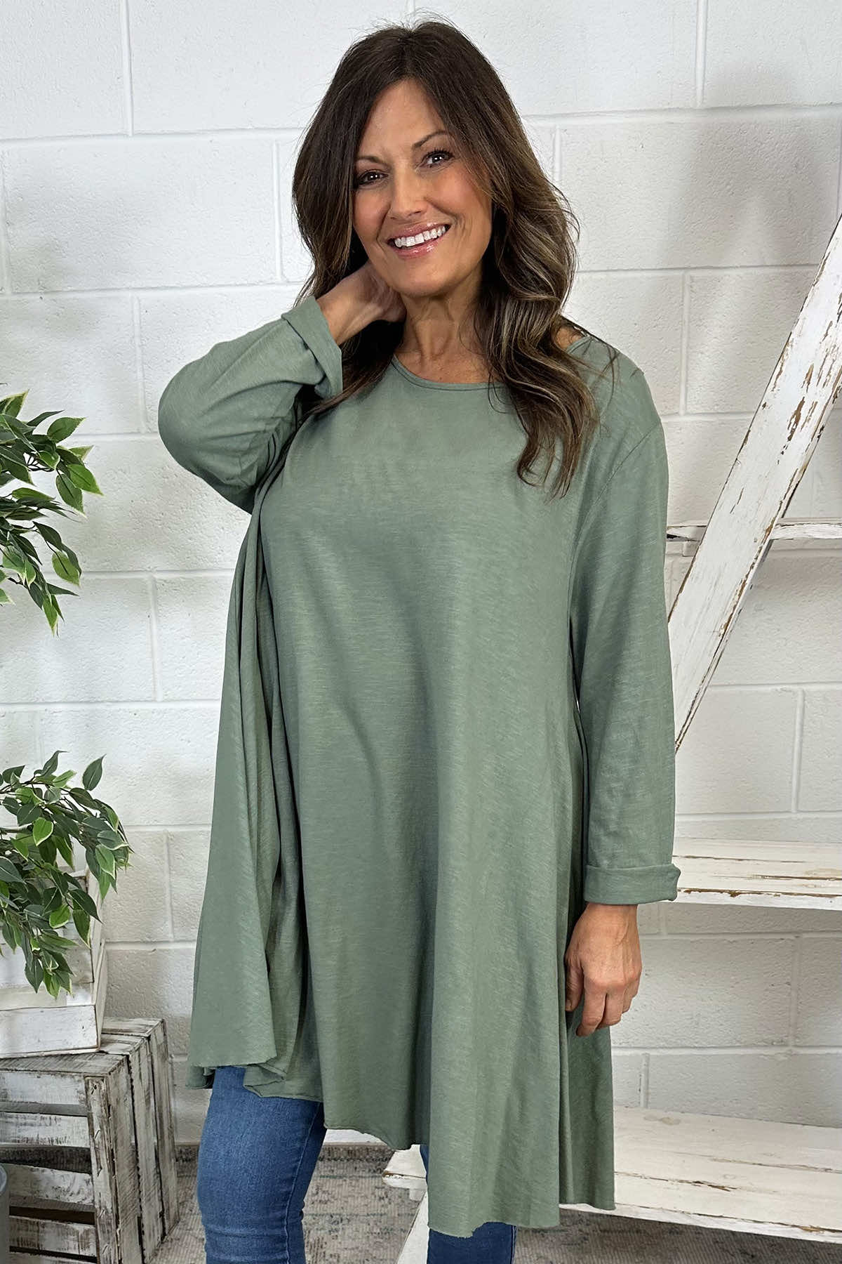 Portofino Cotton Tunic Khaki