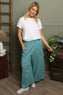 Aitana Pocket Linen Trousers Sage Green