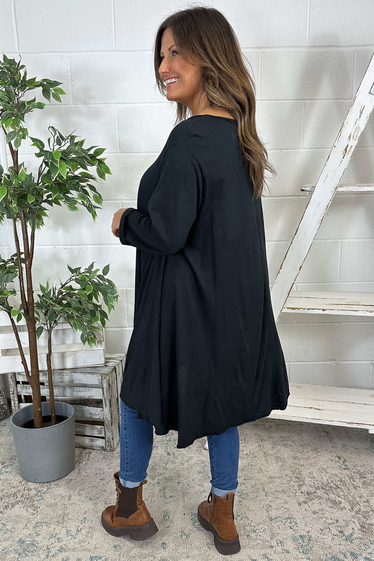 Portofino Cotton Tunic Black