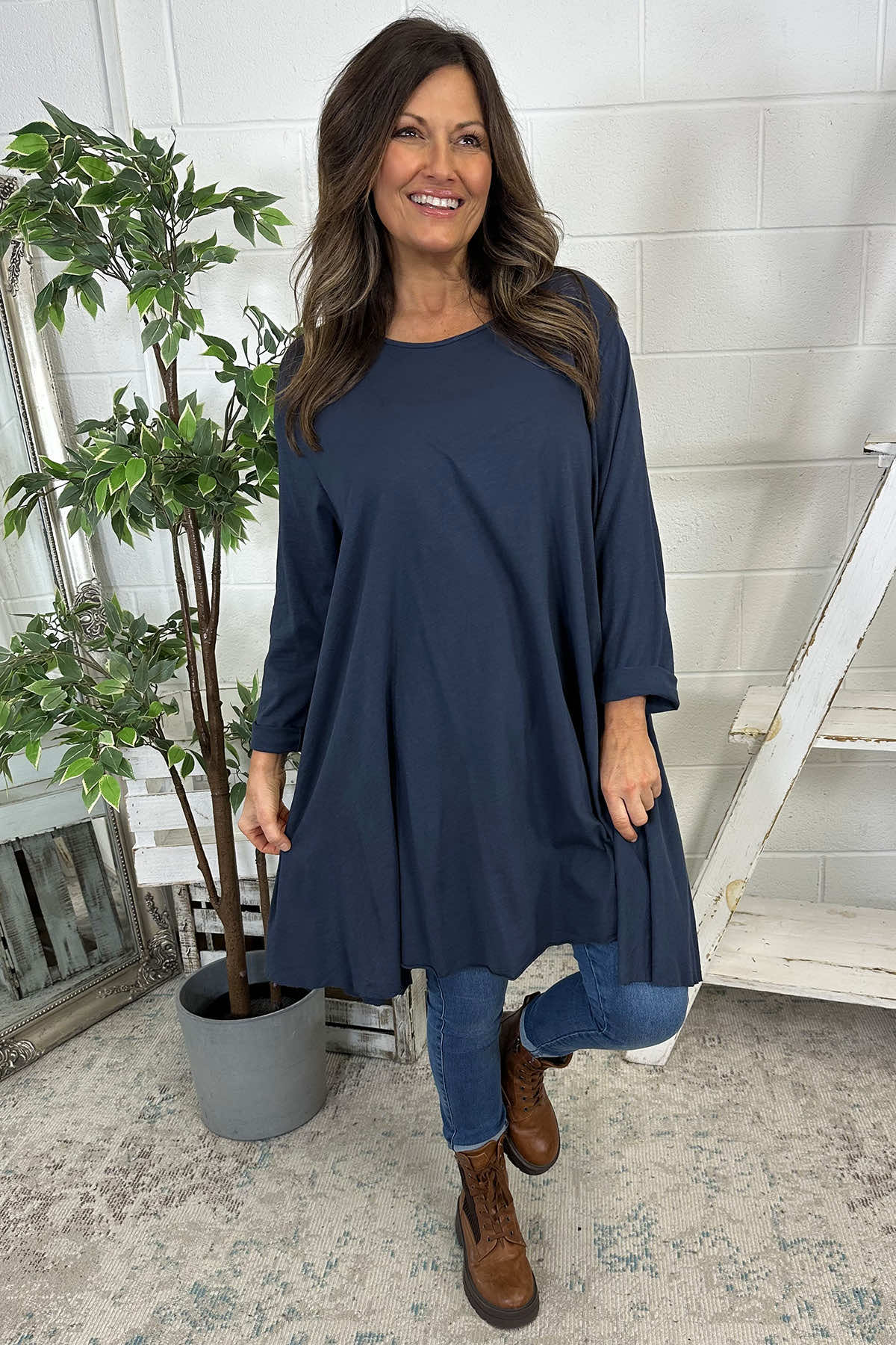 Portofino Cotton Tunic Navy