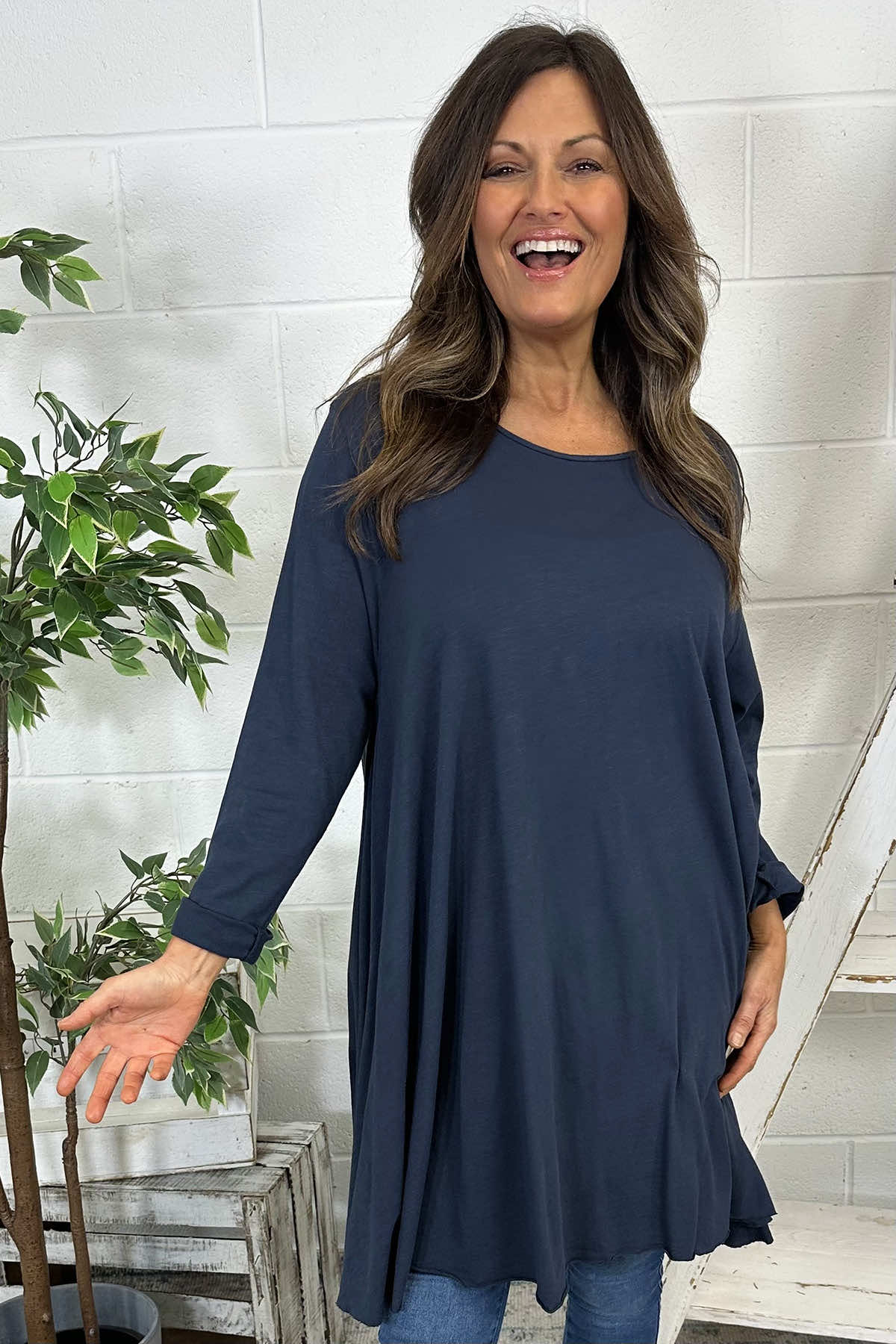 Portofino Cotton Tunic Navy