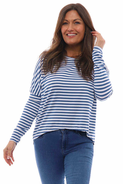 Basic Stripe Sweat Denim Blue - Image 3