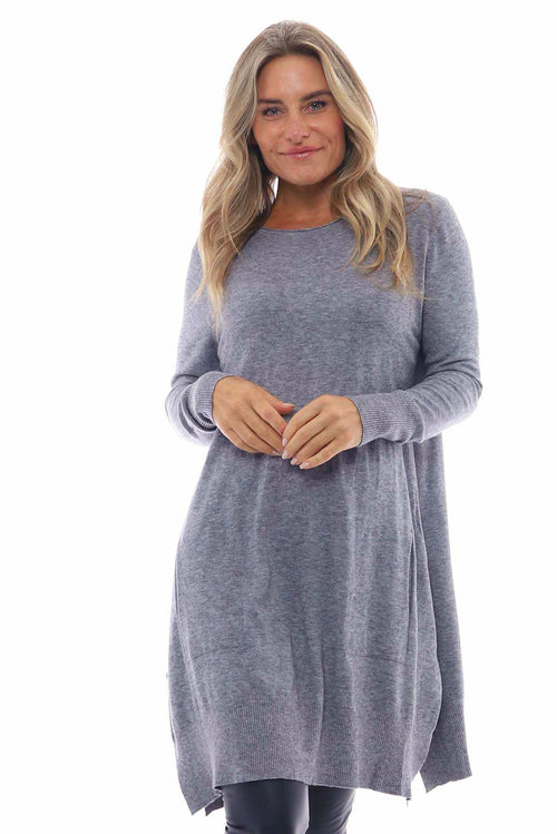 Skewsby Scarf Tunic Mid Grey - Image 4