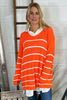 Maddison Stripe Knitted Jumper Orange