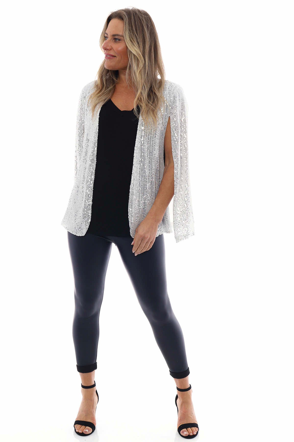 Sequin cape clearance jacket