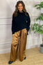 Kathleen Satin Trousers Camel