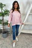 Flora Washed Cotton Pocket Top Pink