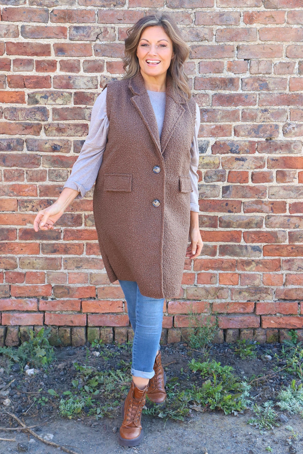 Nori Boucle Gilet Nutmeg