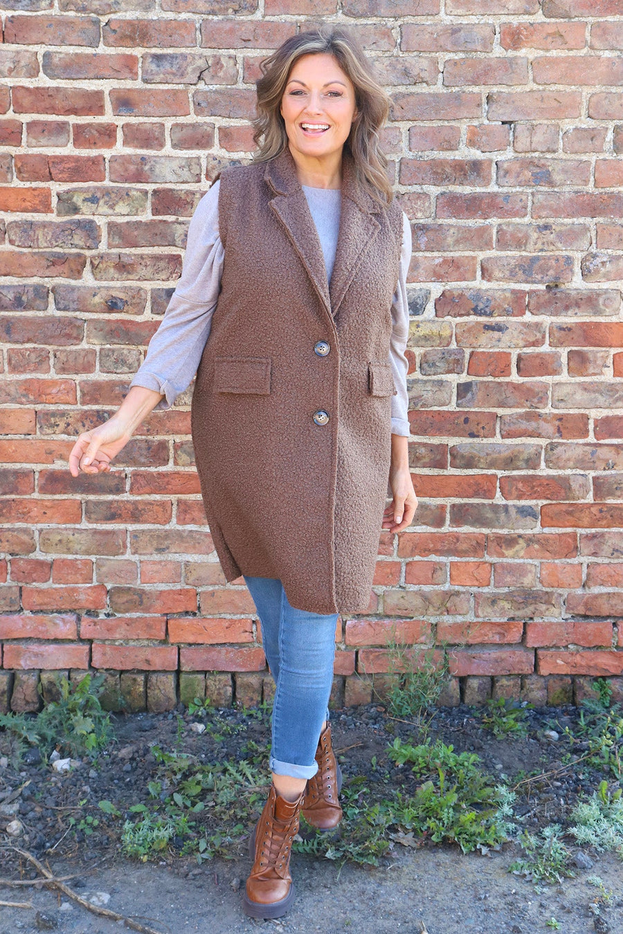 Nori Boucle Gilet Nutmeg