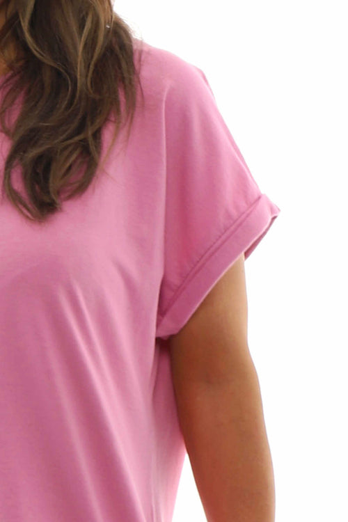 Rebecca Rolled Sleeve Top Grape - Image 3