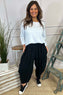 Kristin Cotton Trousers Black