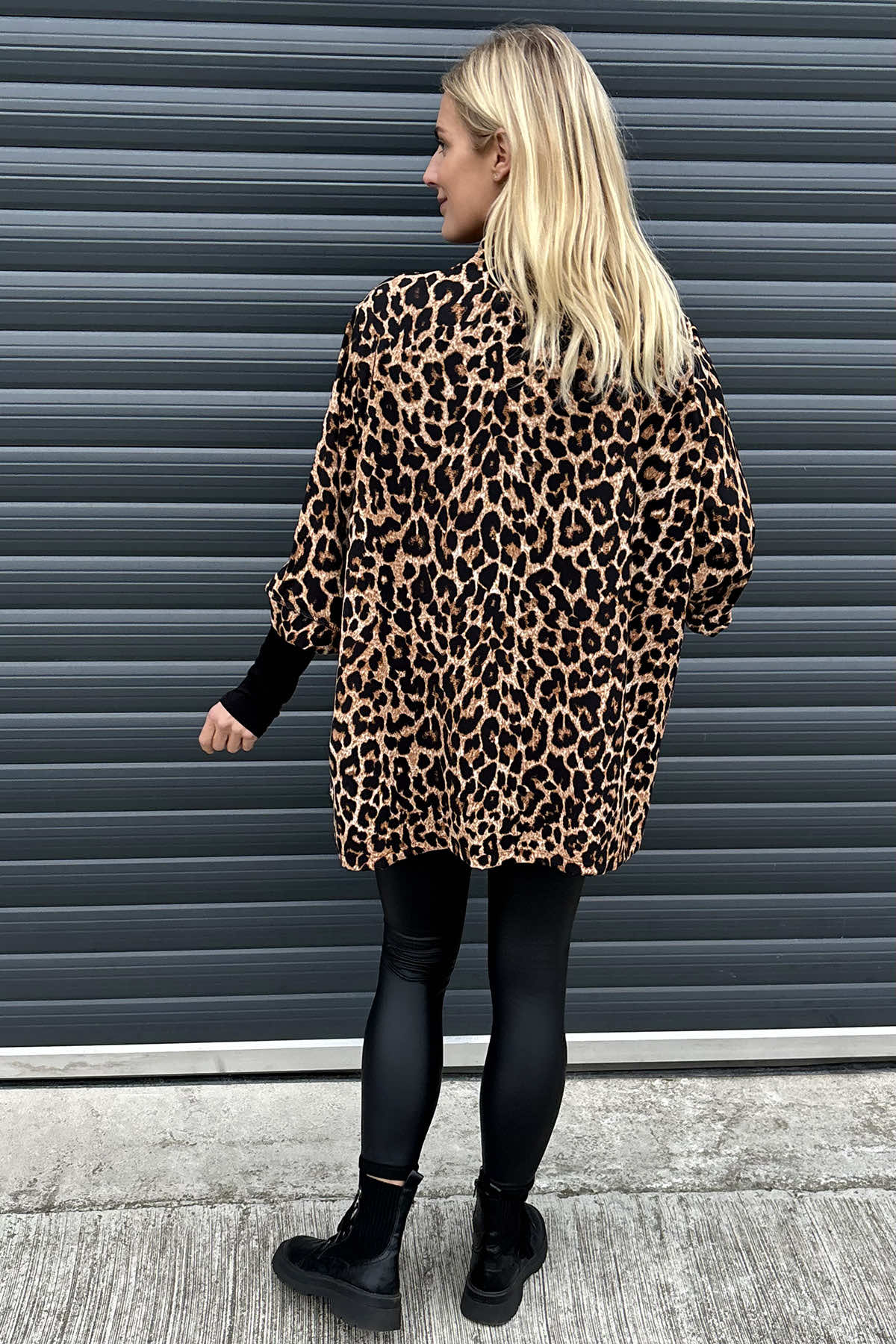 Aveline Leopard Print Jacket Camel