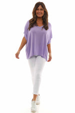 Camelia V-Neck Top Lilac Lilac - Camelia V-Neck Top Lilac