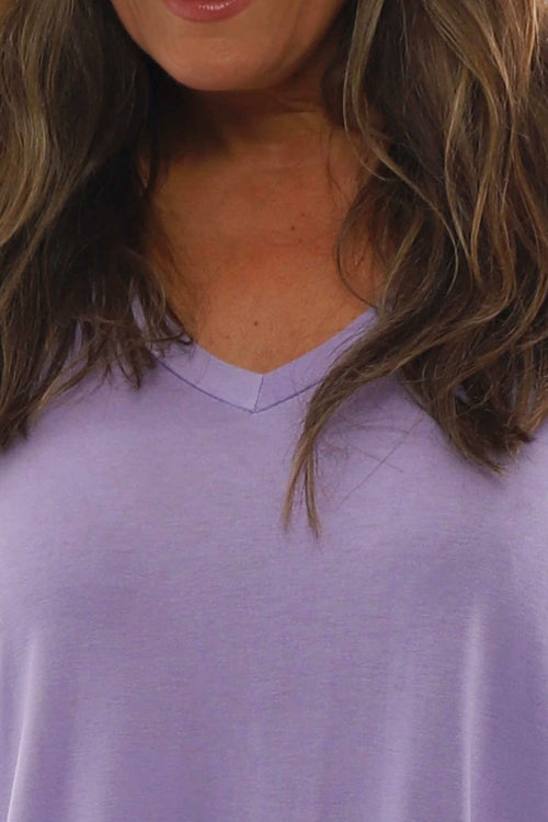 Camelia V-Neck Top Lilac - Image 3