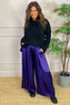 Kathleen Satin Trousers Purple