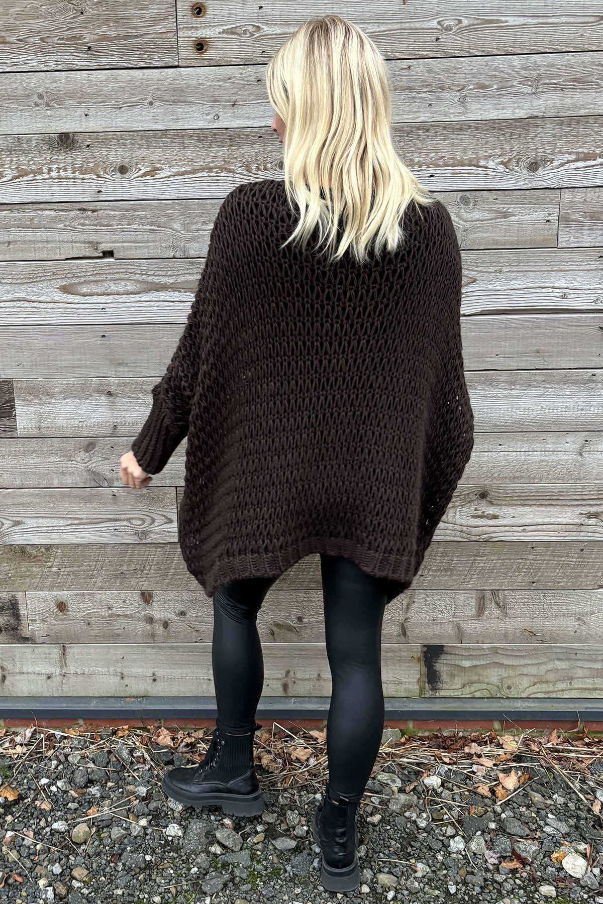 Freyja Slouch Crochet Jumper Cocoa