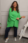 Annabelle V-Neck Cotton Top Green