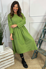 Lorena Cotton Dress Green Green - Lorena Cotton Dress Green