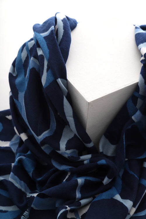 Jasmin Scarf Navy - Image 3