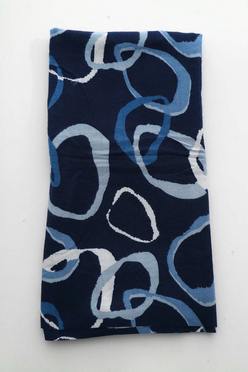 Jasmin Scarf Navy - Image 4