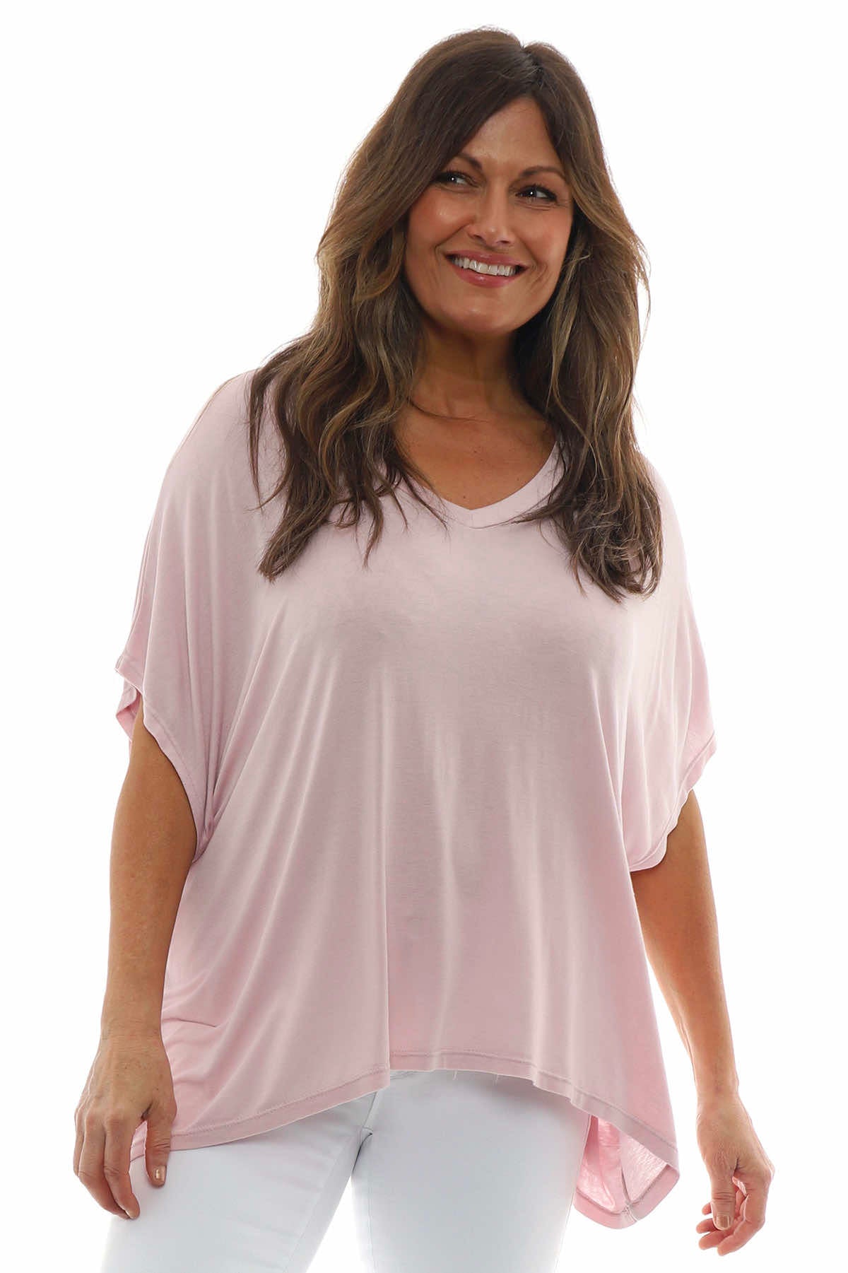 Camelia V-Neck Top Pink