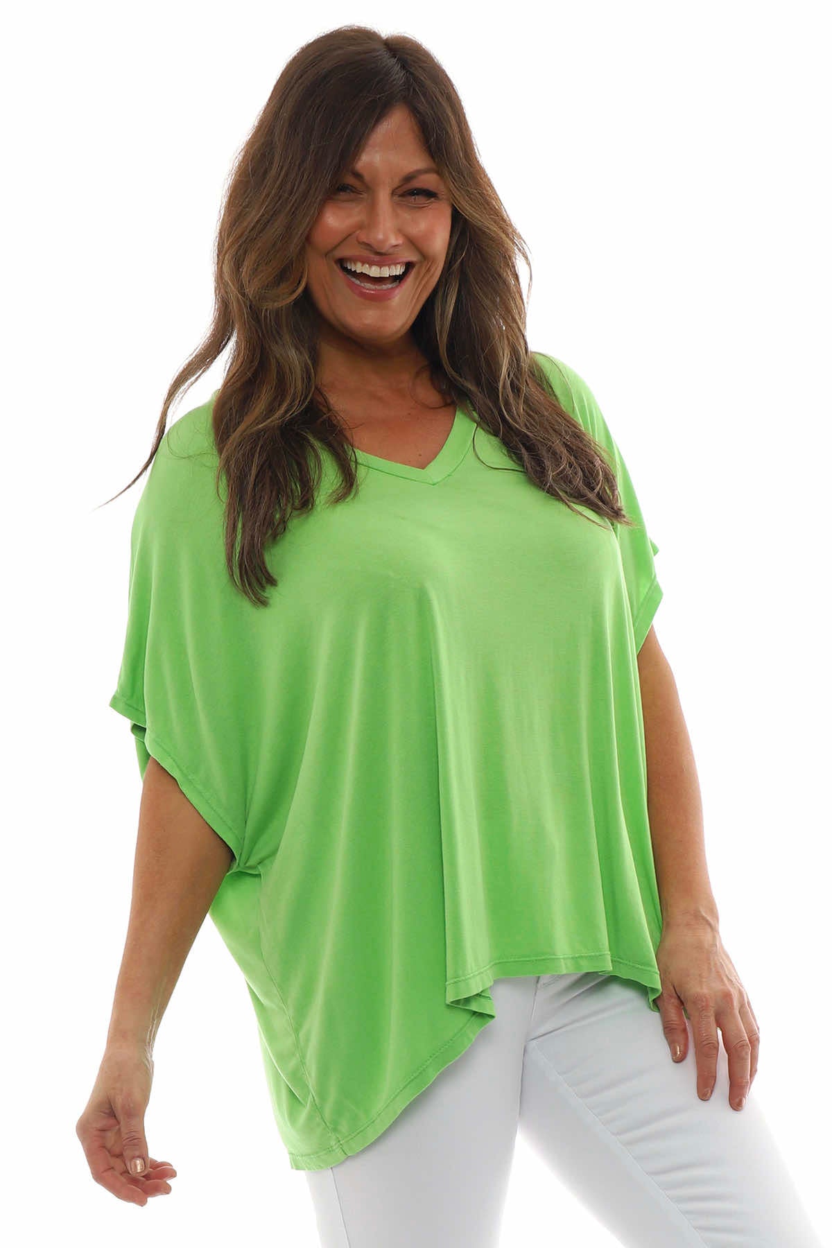 Camelia V-Neck Top Green