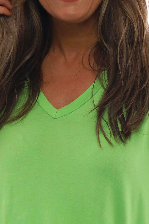 Camelia V-Neck Top Green - Image 3