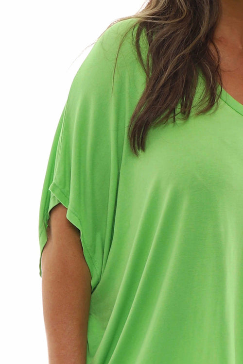 Camelia V-Neck Top Green - Image 4