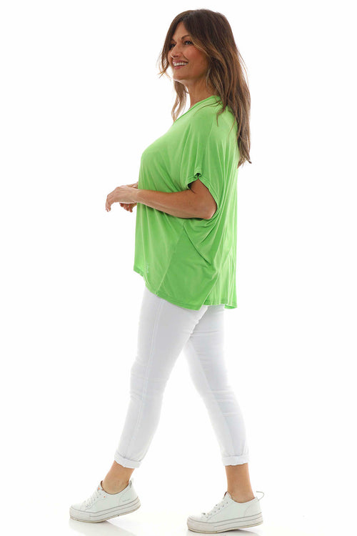 Camelia V-Neck Top Green - Image 5