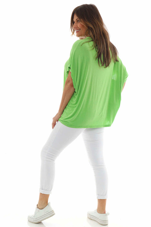 Camelia V-Neck Top Green - Image 6