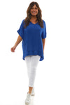 Sia V-Neck Top Royal Blue