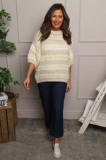 Marva Stripe Knit Top Stone Stone - Marva Stripe Knit Top Stone