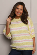 Marva Stripe Knit Top Yellow Yellow - Marva Stripe Knit Top Yellow
