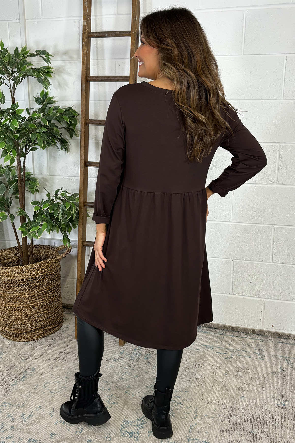 Joanna Cotton Dress Cocoa