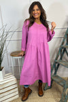 Lorena Cotton Dress Fuchsia