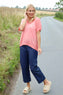 Robyn V-Neck Top Coral