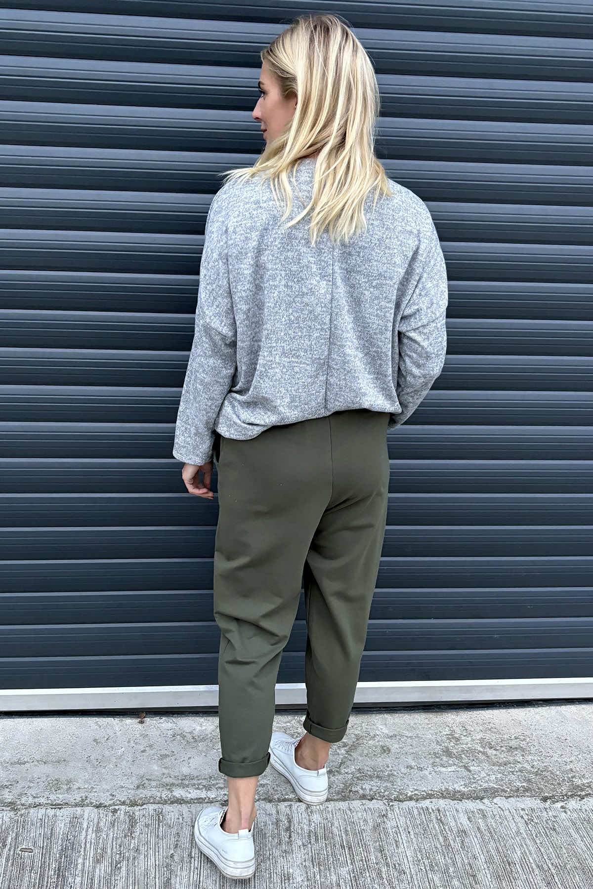 Gwen Cotton Joggers Dark Khaki