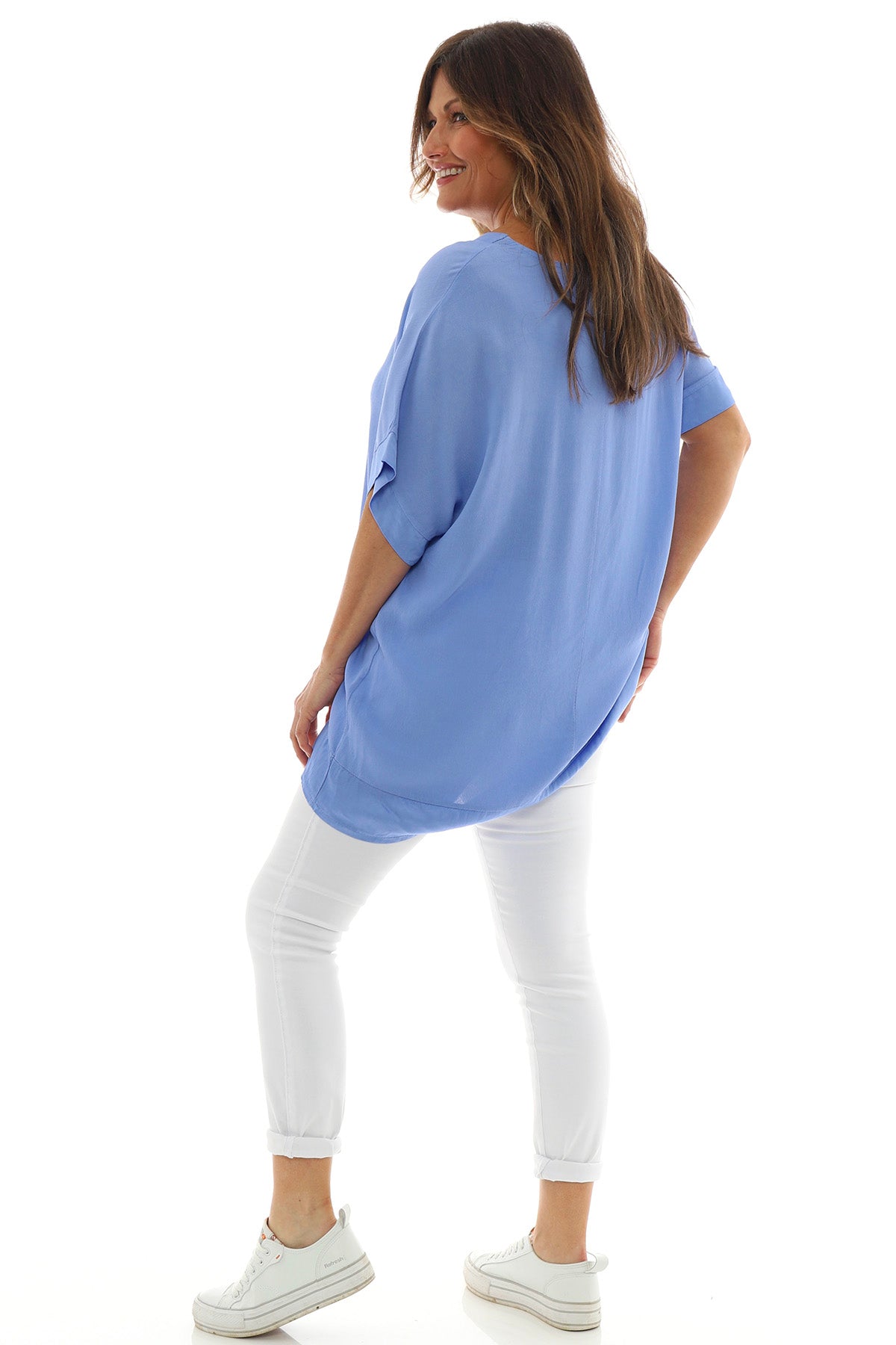 Sia V-Neck Top Powder Blue