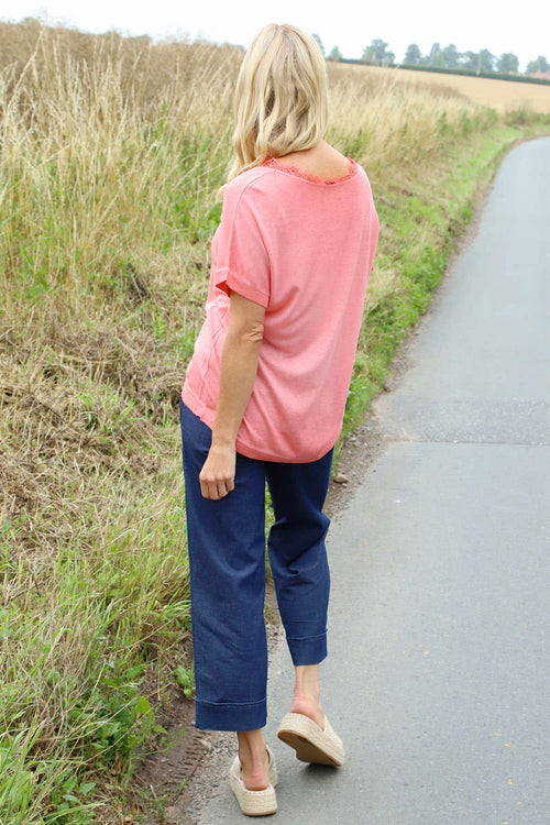 Robyn V-Neck Top Coral - Image 4