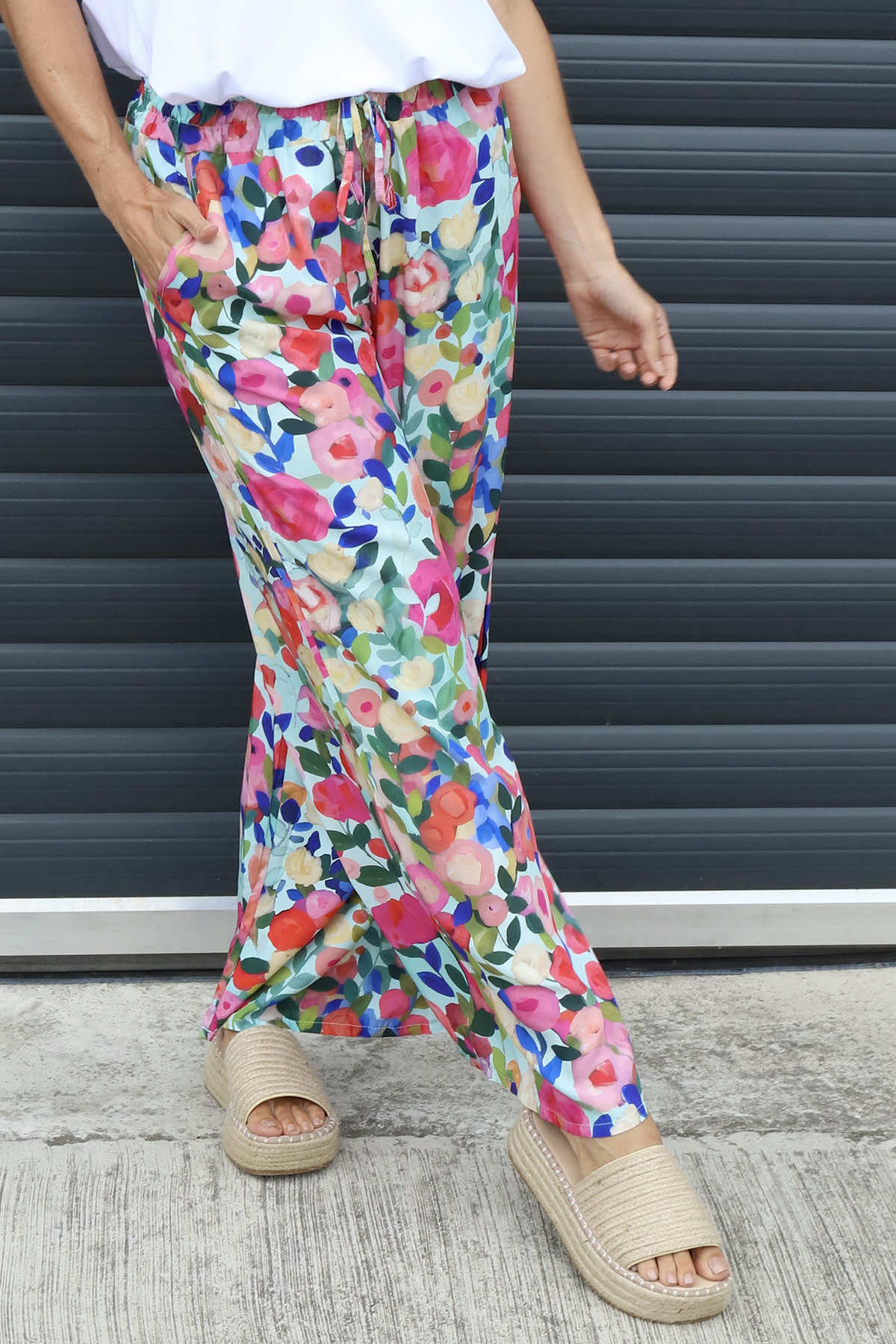 Lelia Print Trousers Mint